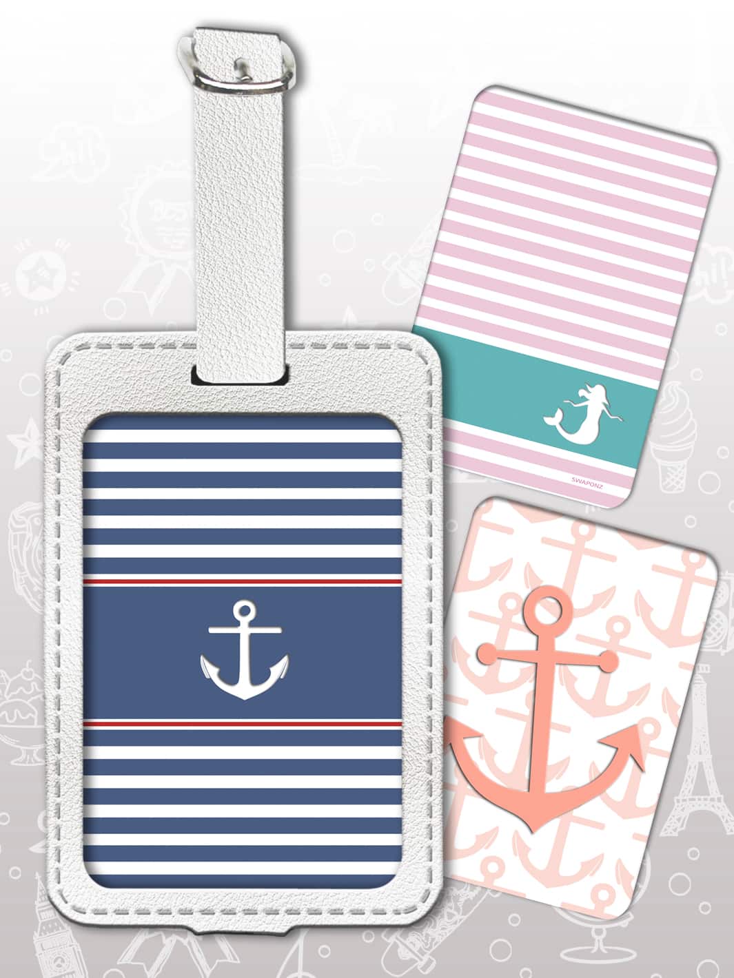 Bag Tag Set - Anchors
