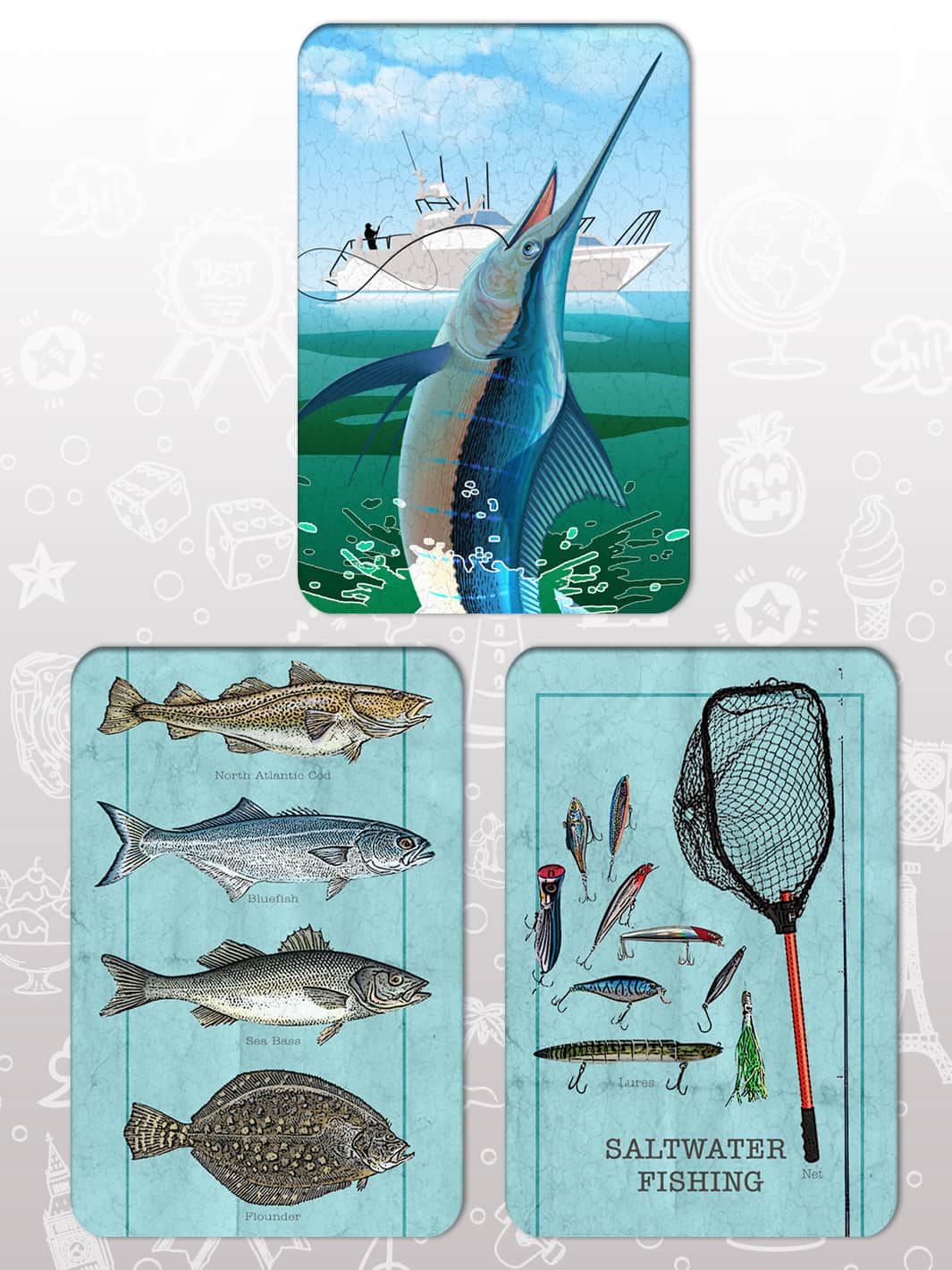 Bag Tag Swap Pack - Saltwater Fishing