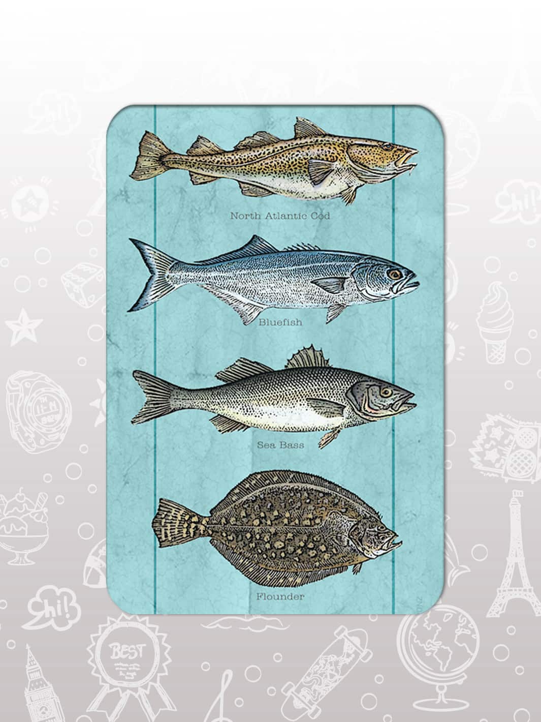 Bag Tag Set - Saltwater Fishing