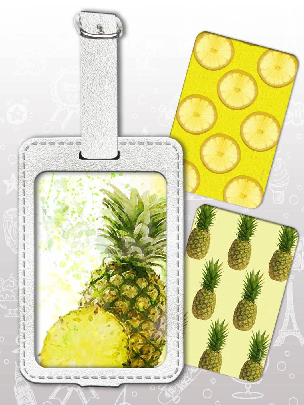 Bag Tag Set - Pineapple