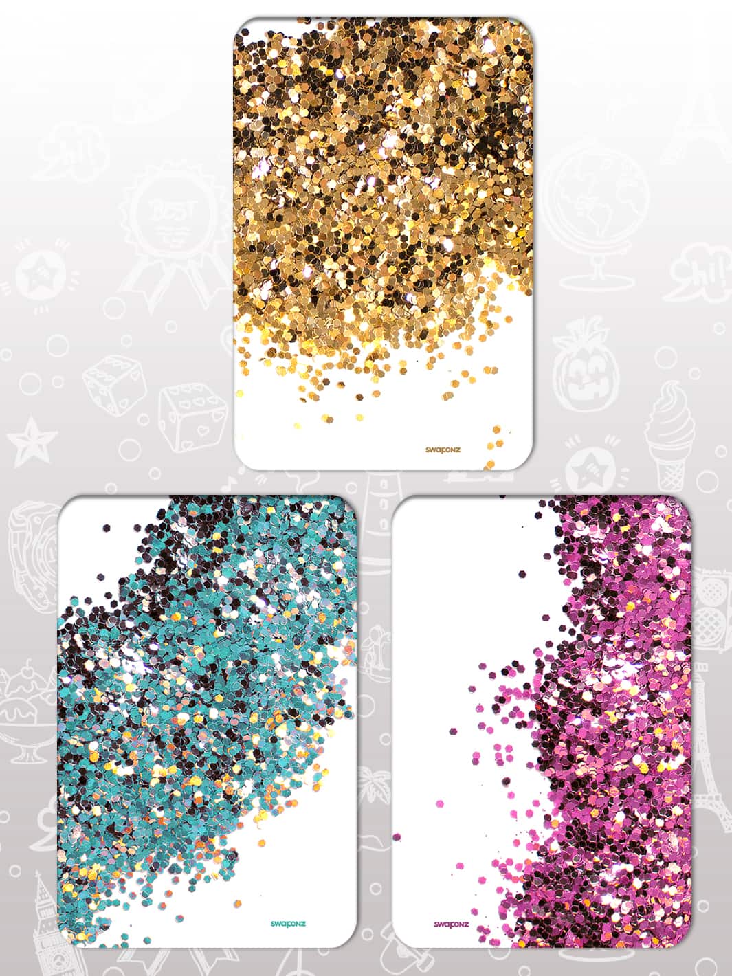 Bag Tag Swap Pack - Glitters