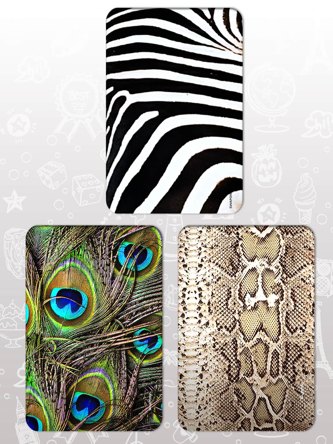 Bag Tag Swap Pack - Peacock
