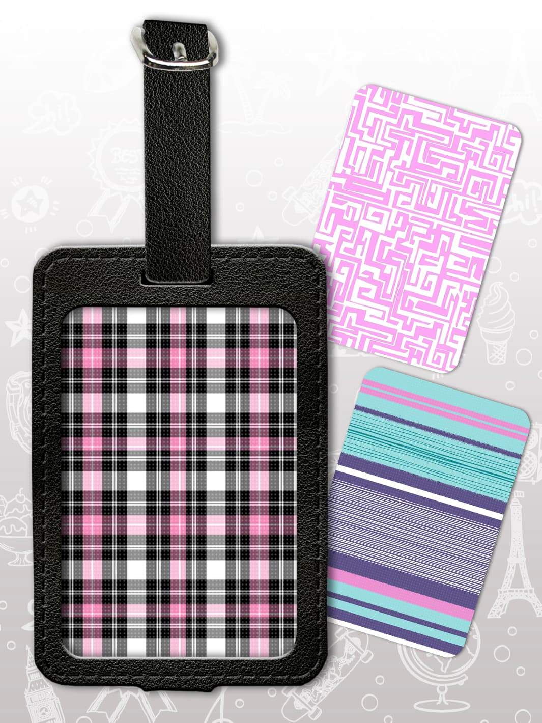 Bag Tag Set - Pink Style
