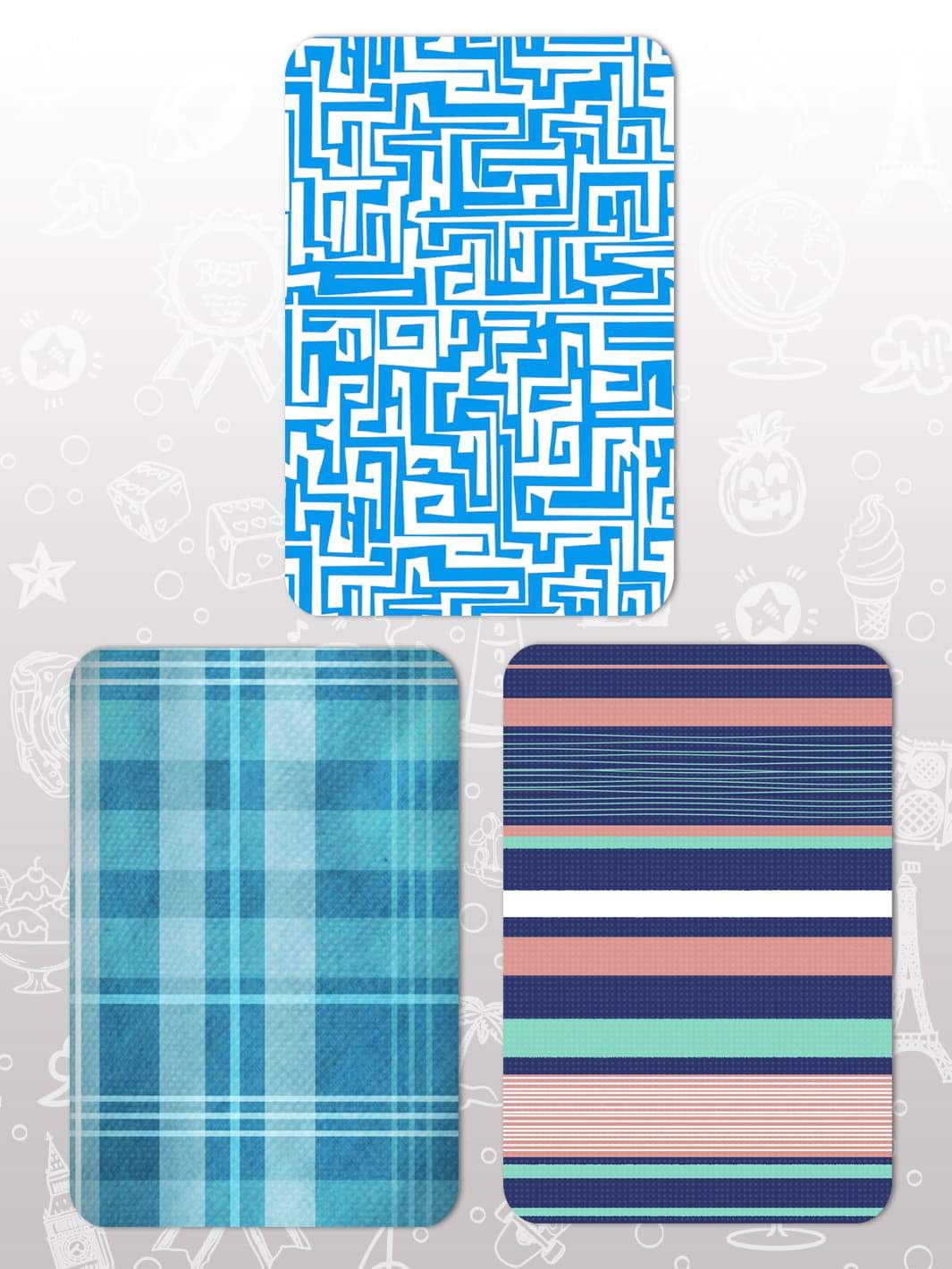 Bag Tag Swap Pack - Blue Style