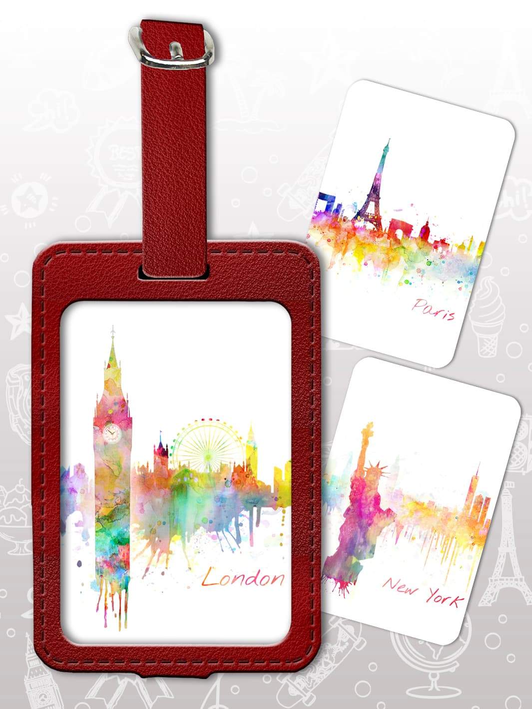 Bag Tag Set - Cities